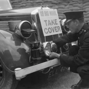Air Raid Siren Installation Print 1939