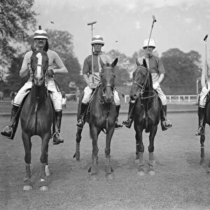 Polo at Ranelagh Traillers versus Scopwick. The Scopwick team - Major D C Boles ( right )