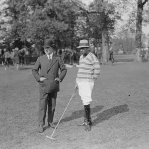 Polo at Worcester Park. Mr Hawle and Thakur Prithi Singh. 1925 Polo at Worcester Park. Mr Hawle and Thakur Prithi Singh. 1925