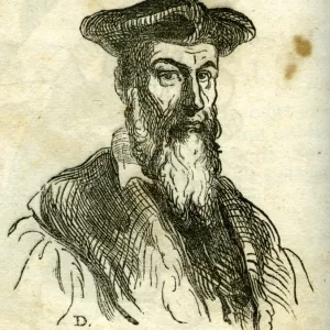Portrait [presumably originally an ink drawing] of Michel Nostradamus by Honore Daumier