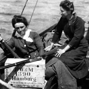 Print of Mary Spring Rice and Molly Childers on the yacht Asgard