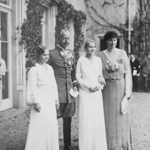 Princess Alexandrine and Princess Cecilie with ex Crown Prince Wilhelm of Germany Princess Alexandrine and Princess Cecilie with ex Crown Prince Wilhelm of Germany