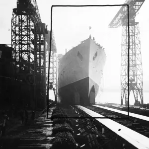 Princess Elizabeth launches The 34, 000 ton Cunard White Star Liner Caronia, larger Princess Elizabeth launches The 34, 000 ton Cunard White Star Liner Caronia, larger
