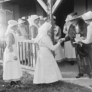 Princess Louise presents souvenirs to nurses at Chailey Heritage 25 March 1920 The