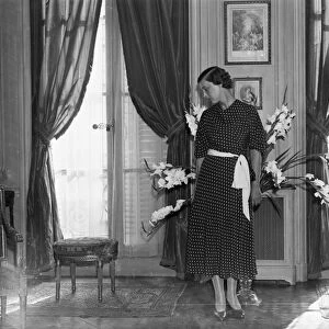 Princess Marina tries on a trousseau gown 14 September 1934