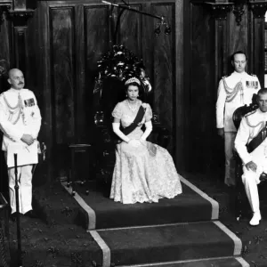 Queen Elizabeth II in the Legislative Council Print Queen Elizabeth II in the Legislative Council Print