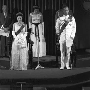 Queen Elizabeth II opens Jamaican Parliament Print Queen Elizabeth II opens Jamaican Parliament Print