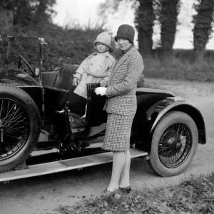 Quorn meet at Brooksby, Leicestershire, England. Mrs De Pret and her son, Michael