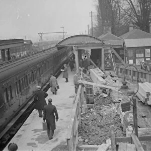Redevelopment at Sidcup train station, Kent. 1938