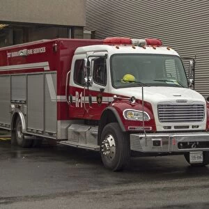 A rigid 4 wheeled Freightliner in service with the sudbury Ontario Canada Fire service