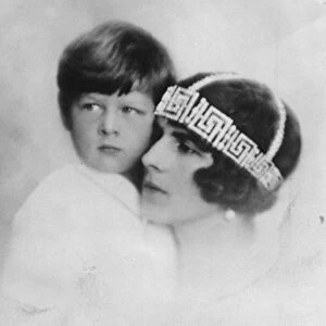 Romanias new crown prince. Prince Michael with his mother 16 January 1926