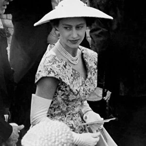 Royal Ascot Princess Margaret, wearing a mandarin hat, seen at Ascot today when