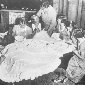 Royal brides friends prepare her trousseau. The wedding dress and trousseau Royal brides friends prepare her trousseau. The wedding dress and trousseau