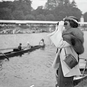 Royal Henley Regatta, fashion parade of the river, opened with a heavy programme of races at Henley