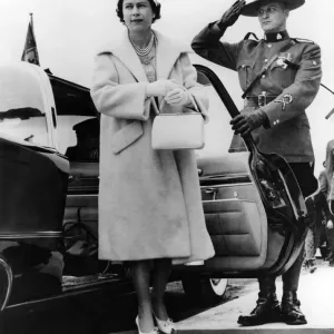 Royal Tour of Canada Print: Queen Elizabeth II at Gander Airport Royal Tour of Canada Print: Queen Elizabeth II at Gander Airport