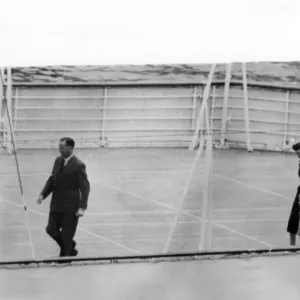 As the royal yacht Britannia arrived at Malta the Royal Children were seen playin gon the deck As the royal yacht Britannia arrived at Malta the Royal Children were seen playin gon the deck