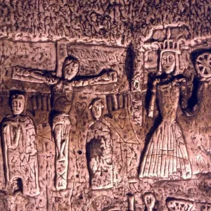 The Royston Cave Print, a 14th-century stone relief The Royston Cave Print, a 14th-century stone relief