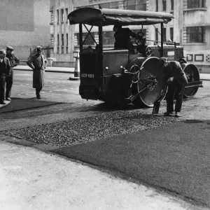 Rubberised Asphalt Paving Print, 25 April 1950