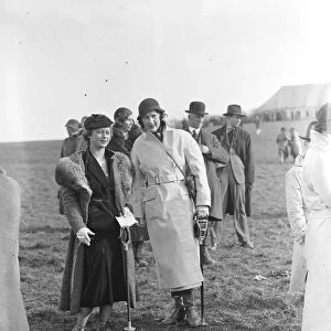 Rutland point to point at Long Clawson. Miss Nancy Hecksher and Miss Rosemary Bonskell