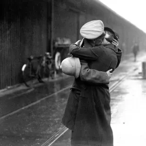 The S. S. Ballarat docked at King George V Dock London bringing troops home for