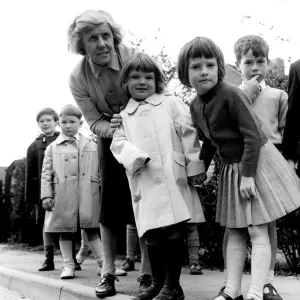 In Safe Hands - Miss Irene Fowler who runs a kindergarten school in Knockholt, Kent In Safe Hands - Miss Irene Fowler who runs a kindergarten school in Knockholt, Kent