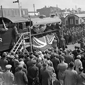 The scene at Romford when a London and North Eastern Railway Engine was named Essex