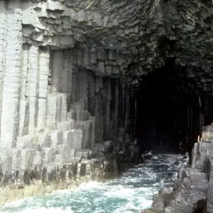 Staffa Fingals Cave Print - Hexagonal Basalt Columns Staffa Fingals Cave Print - Hexagonal Basalt Columns