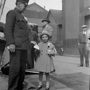 Seasoned Atlantic traveller at six. Girl leaves for America alone. Six-year-old Seasoned Atlantic traveller at six. Girl leaves for America alone. Six-year-old