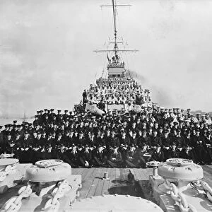 Ships company of HMS Berwick a County class heavy cruiser 3 March 1928