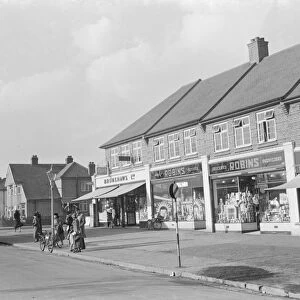 Shops on Marechal Niel Parade in Sidcup, Kent. 1937