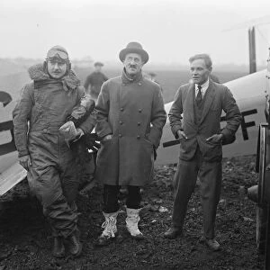 Sir Sefton Brancker starts his survey flight to India. Air Vice Marshal Sir Sefton Brancker