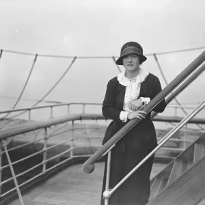 Print of Maggie Teyte on SS Berengaria Print of Maggie Teyte on SS Berengaria