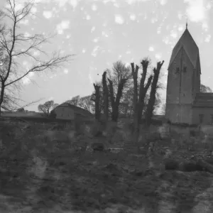 St Marys Church, Sompting, Sussex with its Saxon tower. 14th March 1931 St Marys Church, Sompting, Sussex with its Saxon tower. 14th March 1931