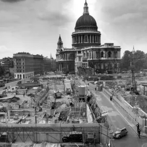 St Pauls Cathedral Print, London 1954 St Pauls Cathedral Print, London 1954