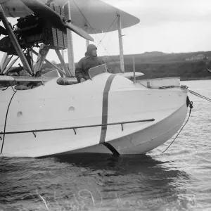 Start of the great air adventure. Four flying boats off to Singapore from Cattewater Start of the great air adventure. Four flying boats off to Singapore from Cattewater