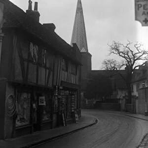 A street scene in Godalming in the county of Surrey. 1 November 1920