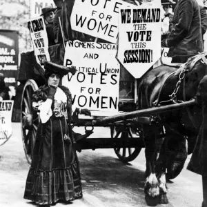 Suffragette Demonstration Print 1906 Suffragette Demonstration Print 1906