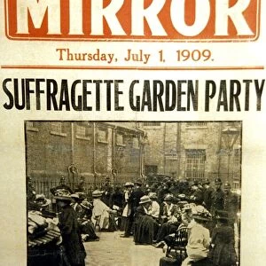 Suffragette Garden Party in Bow Street Police Yard - front cover, The Daily Mirror