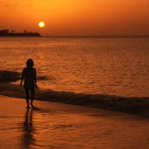 Tropical Beach Sunset Print Tropical Beach Sunset Print