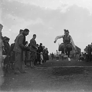 Swanley College sports. The girls long jump. 1935