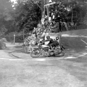 T.T. Races in Isle of Man Print - Norton Motorcycle on Track T.T. Races in Isle of Man Print - Norton Motorcycle on Track