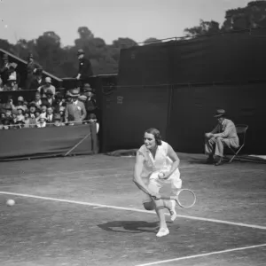Tennis at Wimbledon. Mrs McIlquham in play. 29 June 1929 Tennis at Wimbledon. Mrs McIlquham in play. 29 June 1929