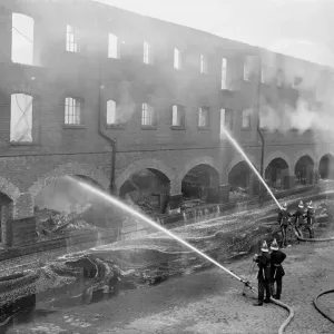 Thousands of gallons of water poared into burning railway depot. One of the biggest Thousands of gallons of water poared into burning railway depot. One of the biggest