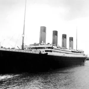 Titanic leaving Southampton on her maiden voyage, Wednesday 10th April 1912