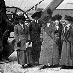 Titanic survivors Picked up by the Carpathia : surviving sewardesses of the Titanic