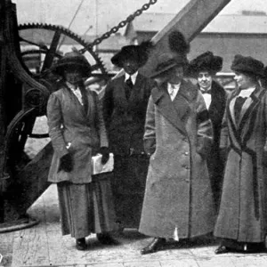 Titanic survivors Picked up by the Carpathia : surviving sewardesses of the Titanic