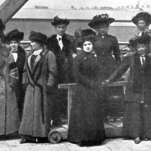Titanic Survivors Print: Women Rescued by the Carpathia Titanic Survivors Print: Women Rescued by the Carpathia