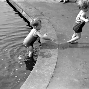 Print of Toddlers in a Paddling Pool, 1933
