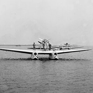 A tragedy marred the first stage of the flight of the Italian air armada of 24 flying