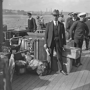 Trevessa survivors arrival at Tilbury Captain Foster 23 August 1923